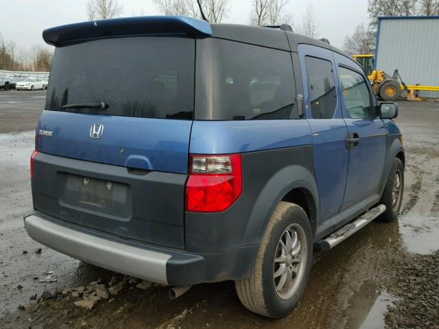 5J6YH18337L015725 - 2007 HONDA ELEMENT LX BLUE photo 4