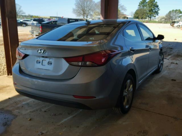 KMHDH4AE6GU502151 - 2016 HYUNDAI ELANTRA SE SILVER photo 4