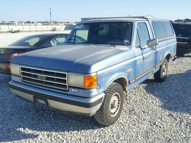 1FTDF15N8KPA99204 - 1989 FORD F150 BLUE photo 2