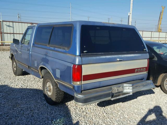 1FTDF15N8KPA99204 - 1989 FORD F150 BLUE photo 3