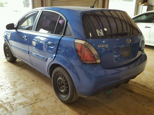 KNADH5A37A6646020 - 2010 KIA RIO LX Կապույտ լուսանկար 3