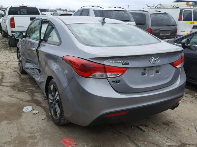 KMHDH6AE0DU005877 - 2013 HYUNDAI ELANTRA CO GRAY photo 3