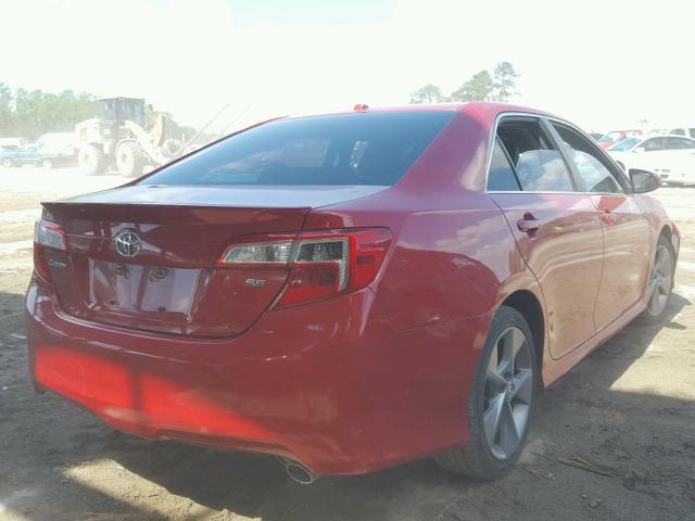 4T1BF1FK6CU618356 - 2012 TOYOTA CAMRY BASE RED photo 4