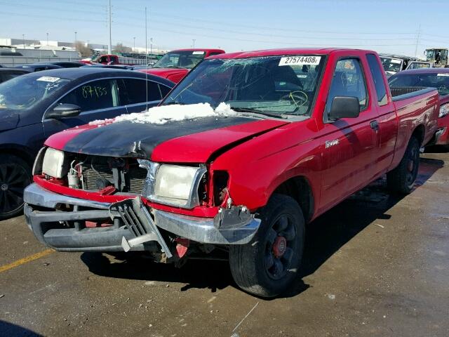 1N6DD26S0YC437062 - 2000 NISSAN FRONTIER K RED photo 2