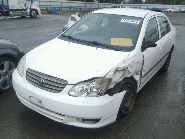 JTDBR32E442046868 - 2004 TOYOTA COROLLA CE WHITE photo 2