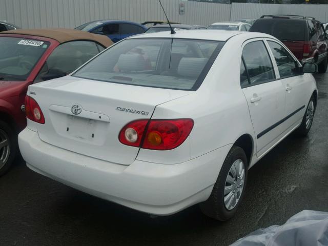 JTDBR32E442046868 - 2004 TOYOTA COROLLA CE WHITE photo 4