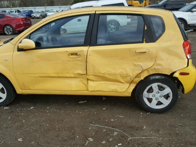 KL1TD62625B323958 - 2005 CHEVROLET AVEO BASE Sarı foto 9