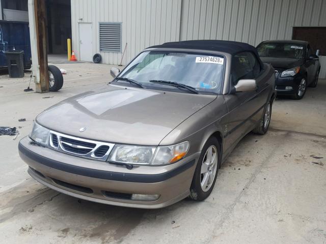 YS3DF78K727016133 - 2002 SAAB 9-3 SE BROWN photo 2