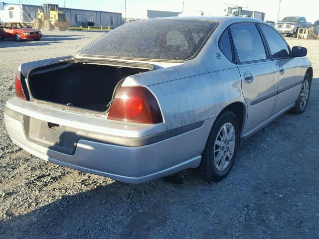 2G1WF52E239105138 - 2003 CHEVROLET IMPALA SILVER photo 4