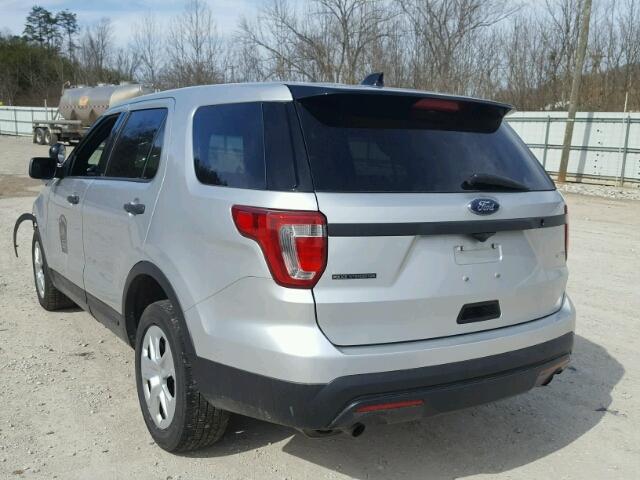 1FM5K8AR1GGB65631 - 2016 FORD EXPLORER P SILVER photo 3