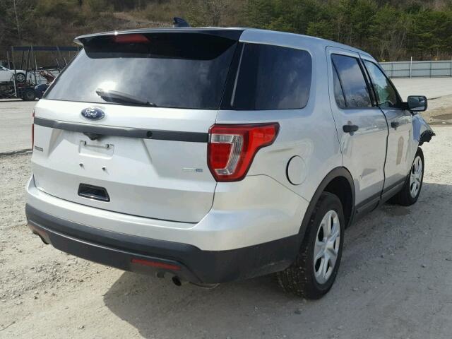 1FM5K8AR1GGB65631 - 2016 FORD EXPLORER P SILVER photo 4