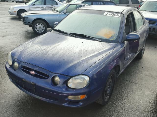 KNAFB1616Y5206414 - 2000 KIA SPECTRA GS BLUE photo 2