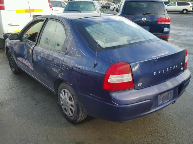 KNAFB1616Y5206414 - 2000 KIA SPECTRA GS BLUE photo 3