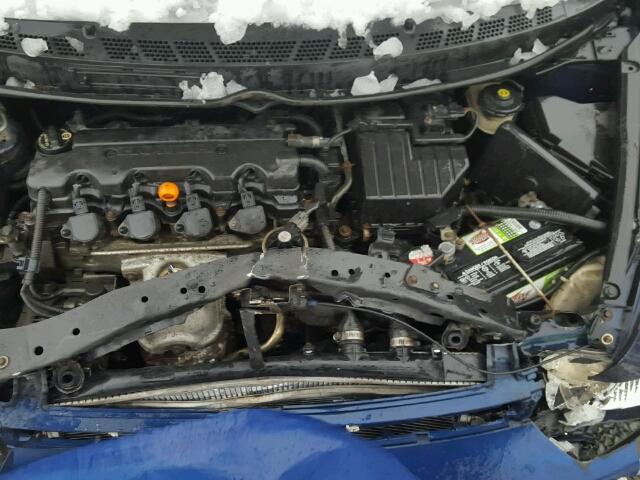 2HGFG12677H529708 - 2007 HONDA CIVIC LX BLUE photo 7