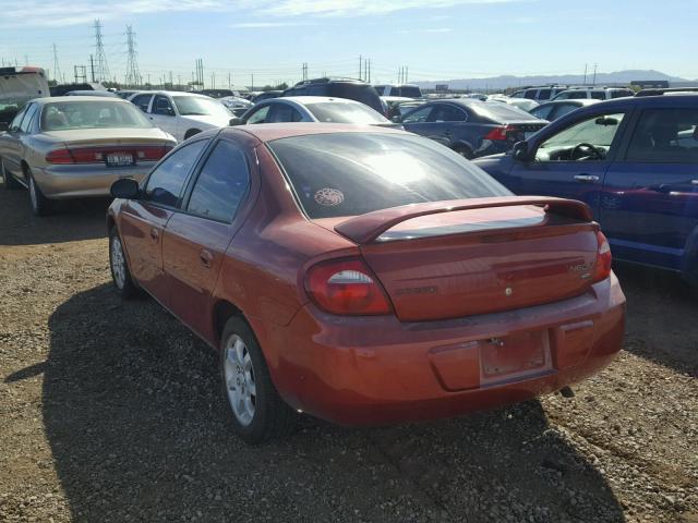 1B3ES56C33D151105 - 2003 DODGE NEON SXT MAROON photo 3