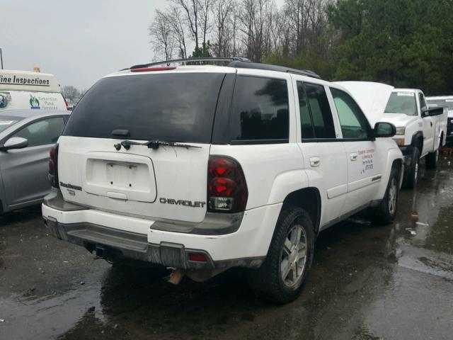 1GNDS13S042173291 - 2004 CHEVROLET TRAILBLAZE WHITE photo 4