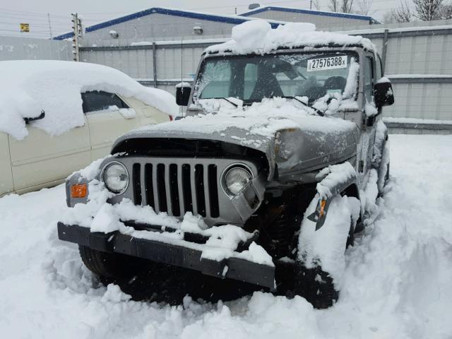 1J4FA49S01P369141 - 2001 JEEP WRANGLER / SILVER photo 2