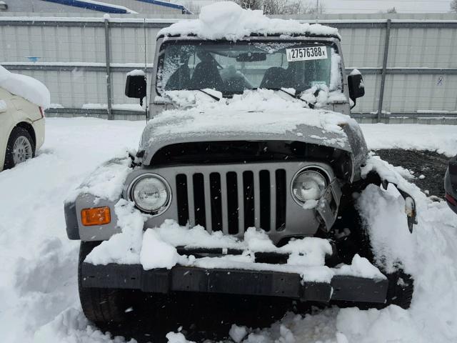 1J4FA49S01P369141 - 2001 JEEP WRANGLER / SILVER photo 9