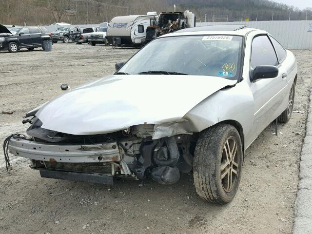 1G1JC12F837385007 - 2003 CHEVROLET CAVALIER SILVER photo 2