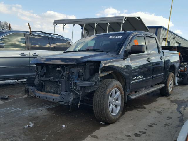 1N6AA0EC7DN303495 - 2013 NISSAN TITAN S BLACK photo 2