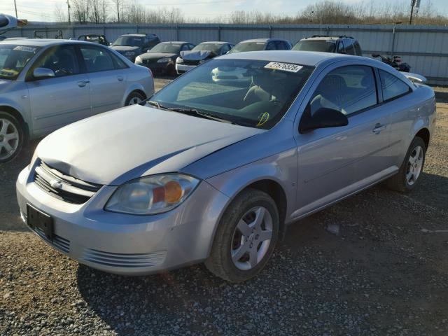 1G1AK15F377323650 - 2007 CHEVROLET COBALT LS SILVER photo 2