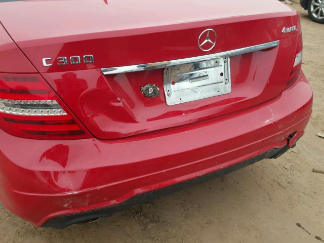 WDDGF8BB4CR226185 - 2012 MERCEDES-BENZ C 300 4MAT RED photo 9