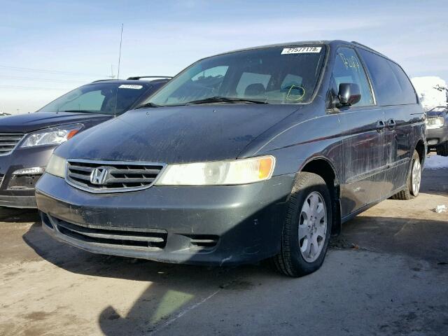 5FNRL18963B124190 - 2003 HONDA ODYSSEY EX BLUE photo 2