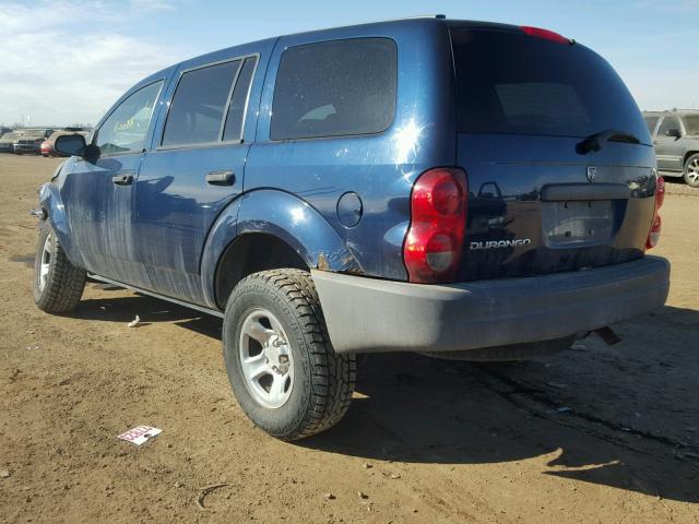 1D4HB38N44F122655 - 2004 DODGE DURANGO ST BLUE photo 3