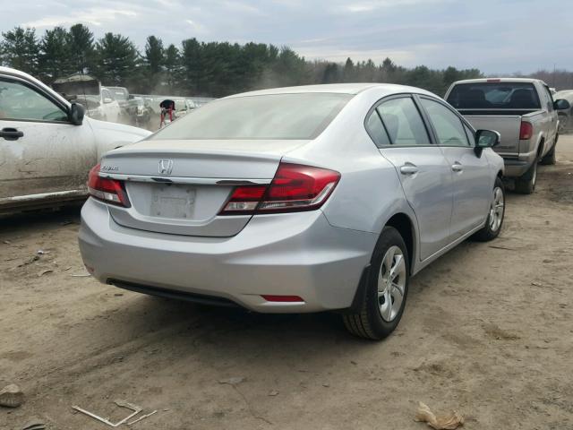 2HGFB2F56EH516452 - 2014 HONDA CIVIC LX SILVER photo 4