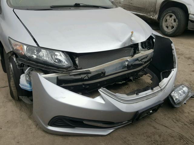 2HGFB2F56EH516452 - 2014 HONDA CIVIC LX SILVER photo 9