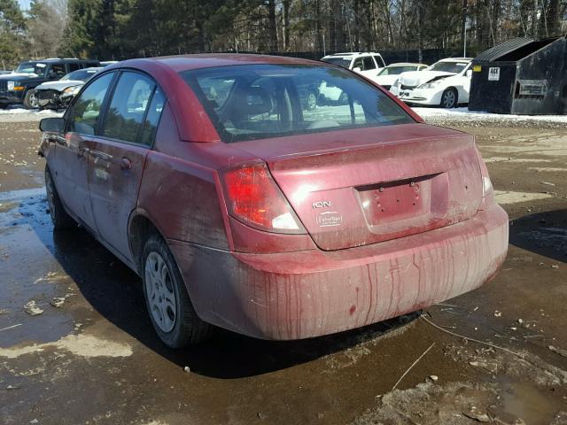 1G8AJ52FX4Z207362 - 2004 SATURN ION LEVEL RED photo 3