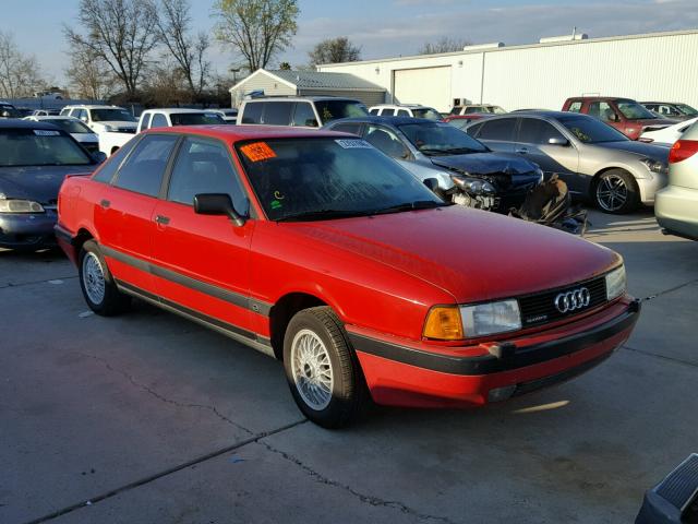 WAUFC58A1LA194982 - 1990 AUDI 80 QUATTRO RED photo 1