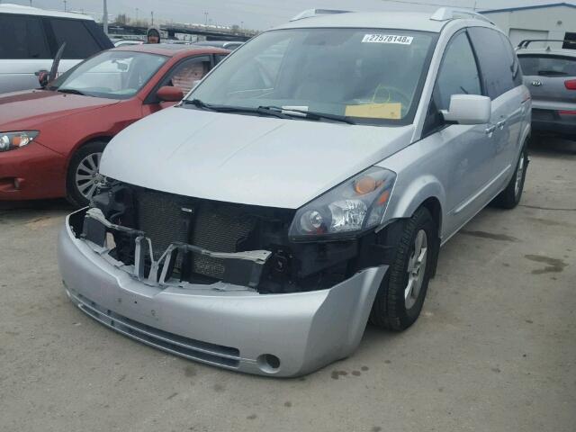 5N1BV28U69N104632 - 2009 NISSAN QUEST S SILVER photo 2