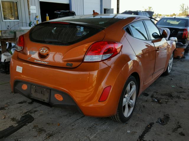 KMHTC6AD5FU234673 - 2015 HYUNDAI VELOSTER B ORANGE photo 4