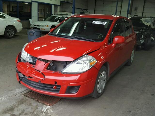 3N1BC1CP2CK808428 - 2012 NISSAN VERSA S RED photo 2