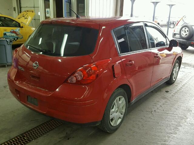 3N1BC1CP2CK808428 - 2012 NISSAN VERSA S RED photo 4