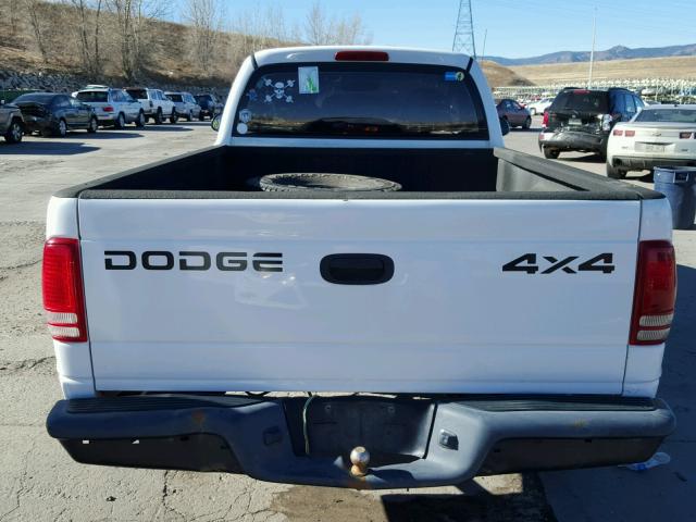 1B7GG26N21S177552 - 2001 DODGE DAKOTA WHITE photo 6