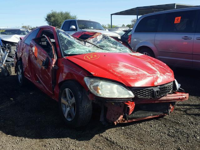 1HGEM21954L040986 - 2004 HONDA CIVIC EX RED photo 1