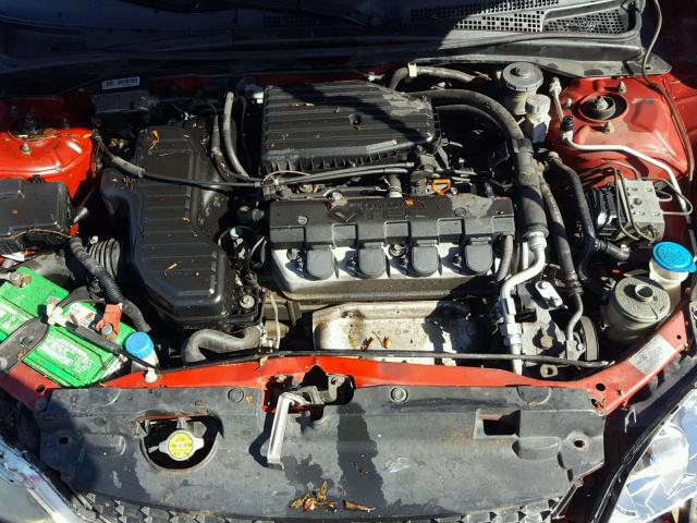 1HGEM21954L040986 - 2004 HONDA CIVIC EX RED photo 7