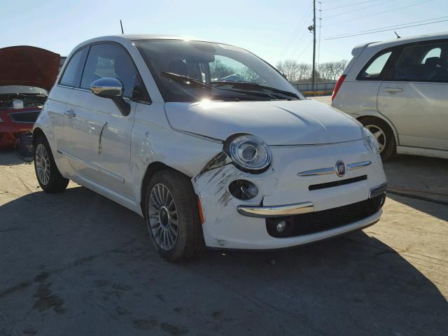 3C3CFFCR6DT673994 - 2013 FIAT 500 LOUNGE WHITE photo 1