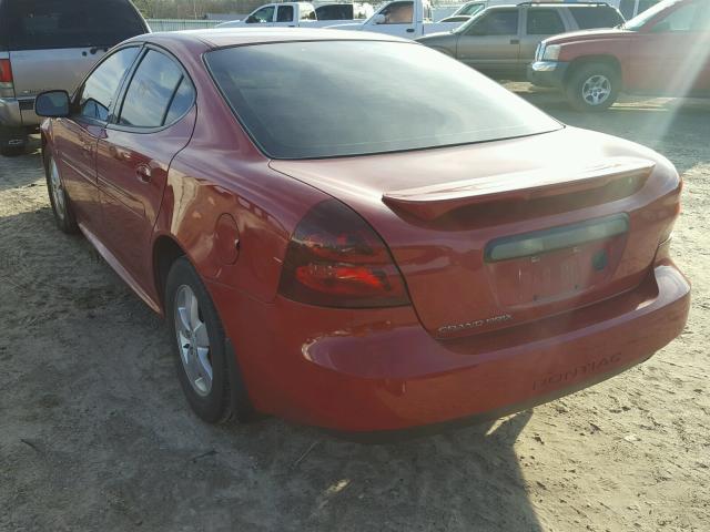 2G2WP552281119508 - 2008 PONTIAC GRAND PRIX RED photo 3