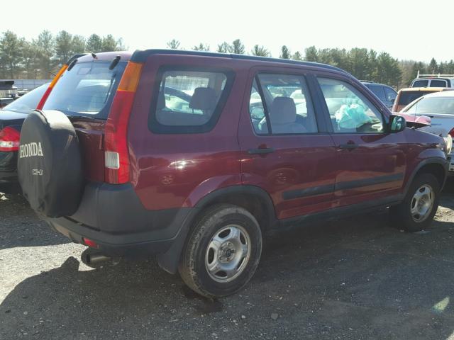 JHLRD78464C028954 - 2004 HONDA CR-V LX RED photo 4