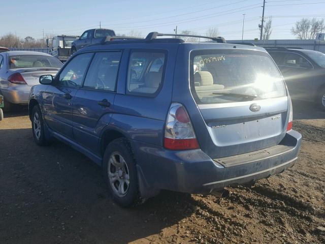 JF1SG63677G728638 - 2007 SUBARU FORESTER 2 BLUE photo 3