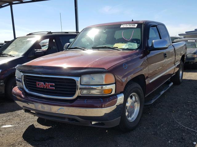 2GTEC19TX21104504 - 2002 GMC NEW SIERRA MAROON photo 2