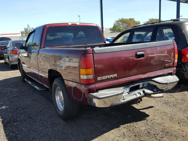 2GTEC19TX21104504 - 2002 GMC NEW SIERRA MAROON photo 3