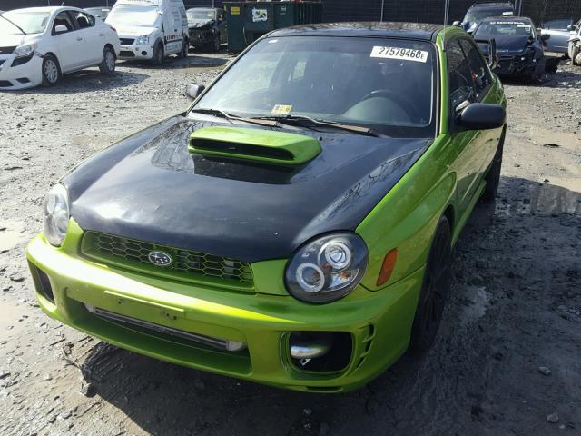 JF1GD296X2G518798 - 2002 SUBARU IMPREZA WR GREEN photo 2