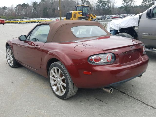 JM1NC25F560122772 - 2006 MAZDA MX-5 MIATA BURGUNDY photo 3