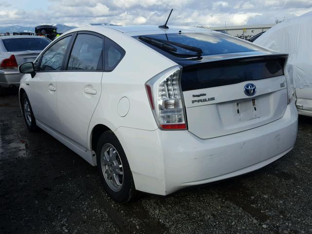 JTDKN3DU9B1321184 - 2011 TOYOTA PRIUS WHITE photo 3