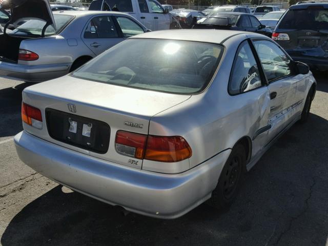 1HGEJ6221WL131290 - 1998 HONDA CIVIC DX SILVER photo 4