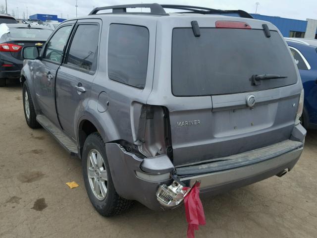 4M2CU81158KJ08969 - 2008 MERCURY MARINER GRAY photo 3